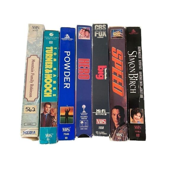 Lot of 7 VHS Tapes Speed Powder Turner & Hooch Vintage Movies 80s 90s Y2K Family - Picture 3 of 6